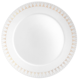 Starter- and Dessert Plate, Shape "No 41", Swords Luxury Gold, swords rim, Ø 22 cm