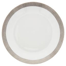 Soup Plate, Shape "MEISSEN® Cosmopolitan", Meshband, platinum, Ø 20,5 cm