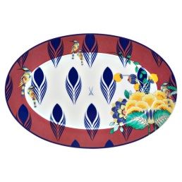 Platter, oval, Shape "No 41", "MEISSEN Collage", "Mystic Garden", L 30 cm
