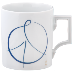 Mug, Shape "Berlin", "Peace Collection", Peace Sign, blue, V 0,25 l