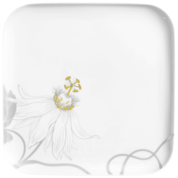 Starter- and Dessert Plate, Shape "nova", Passion flower, 21 x 21 cm
