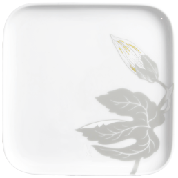 Bread- and Butter Plate, Shape "nova", Passion flower, 16 x 16 cm