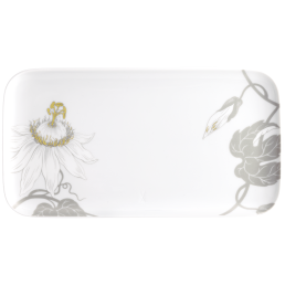 Plate, rectangular, Shape "nova", Passion flower, 30 x 16 cm