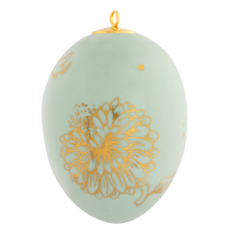 Easter egg, large, "Golden Onion Style", seladon, H 7 cm