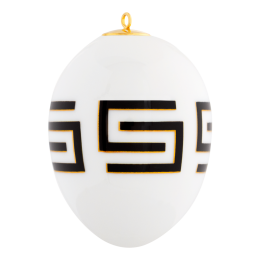 Easter egg, large, "Royal Meander", Limited Collection, H 7 cm