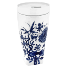 Coffee to go mug with porcelain lid, Shape "nova", "The Original", white, V 0,35 l