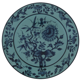 Charger Plate, Shape "No 41", "The Original", petrol, Ø 33 cm