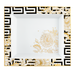 Vide-Poche, large, "Golden Onion Style", "Royal Meander", 21 x 18,5 cm