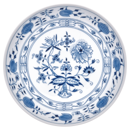 Salad- & Pasta Plate, Shape "No 41", Blue Onion, white rim, Ø 22,5 cm