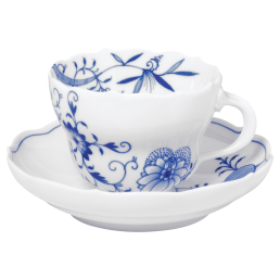 Espressotasse, Shape "New Cutout", Blue Onion "Style" cobalt blue, white rim, V 0,1 l
