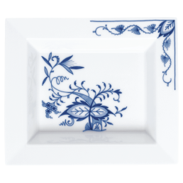 Vide-Poche medium, Blue Onion "Style" cobalt blue, white rim, 16 x 13,5 cm