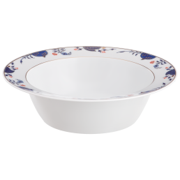 Bowl, large, Shape "No 41", Noble Blue, rim of onion elements, Ø 27,5 cm