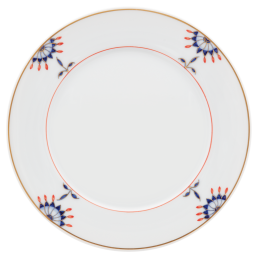 Bread- and Butter Plate, Shape "No 41", Noble Blue, flower buds, flower branches, Ø 17 cm