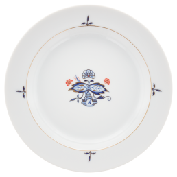 Soup Plate, Shape "No 41", Noble Blue, blossom branches, double leaf, Ø 23 cm
