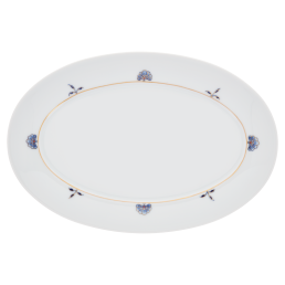 Platter, oval, Shape "No 41", Noble Blue, blossom branches, blossom roses, L 30 cm