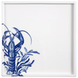Platter, Shape "MEISSEN® Cosmopolitan", "Blue Treasures", Lobster, 25 x 25 cm
