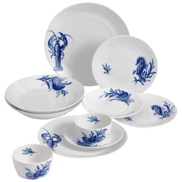 Starter set, 10-pcs for 2 persons, Shape "MEISSEN® Cosmopolitan", Blue Treasures