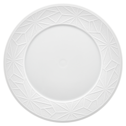 Starter- and Dessert Plate bisque, white, Shape "Vitruv Graphic", Ø 22 cm