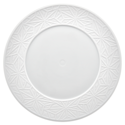 Charger Plate, bisque, white, Shape "Vitruv Graphic", Ø 33 cm