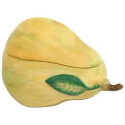 Box Pear, Coloured, without gold, L 10 cm