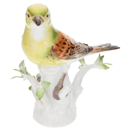 Bird, Coloured, without gold, H 14 cm