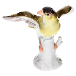 Bird, Coloured, without gold, H 10 cm