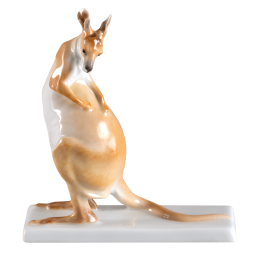 Kangaroo, Coloured, without gold, H 13 cm