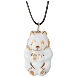 Pendant "Gold" half relief Panda, 3,5 x 1,9 cm