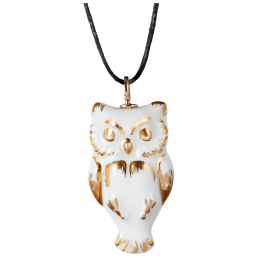 Pendant "Gold" half relief Owl, 3,5 x 1,7 cm