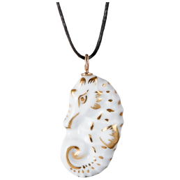 Pendant "Gold" half relief Seahorse, 3,5 x 1,8 cm