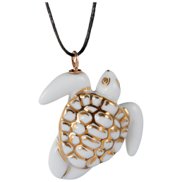 Pendant "Gold" Full relief Turtle, 4 x 3,3 cm