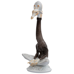 Giraffe Mrs. Silence, Coloured with gold, H 23 cm