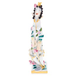 Sleeping Beauty fairytale figure, Coloured with gold, H 10 cm
