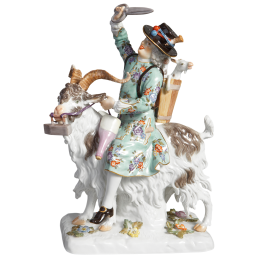 Tailor on he-goat, H 21,5 cm