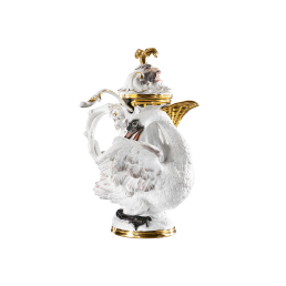 Mustard pot with Spoon "Swan Service", Shape "Swan Service", H 26 cm