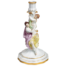 Candlestick, Coloured, with gold, Limited Masterpieces, H 32 cm