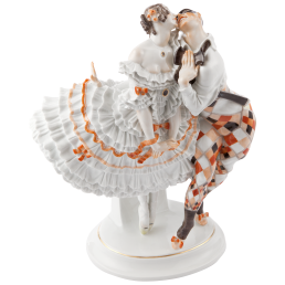 Dancing couple from the "Russian Ballet", H 27 cm