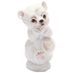Bear Animal young, Coloured, without gold, H 6 cm