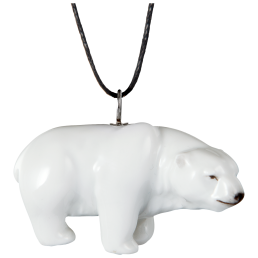 Pendant "Nature light" Full relief Polar bear, 3,2 x 4,5 cm
