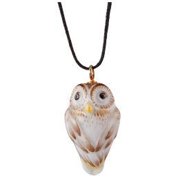 Pendant "Nature light" Full relief Owl, 3,4 x 1,9 cm