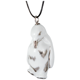 Pendant "Platinum" Full relief Penguin, 4,7 x 2,1 cm