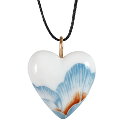 Pendant Heart big loop rose gold, "Spring Passion", 2,4 x 2,1 cm
