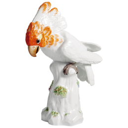 Bird Cockatoo, Vintage, coloured, H 25 cm