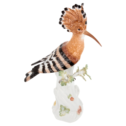 Bird Hoopoe, Vintage, coloured, H 33 cm