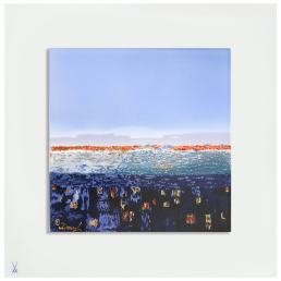 Wall picture, Morning over the town, 30 x 30 cm