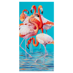 Wall Painting Flamingos, lim. 15, 60 x 30 cm