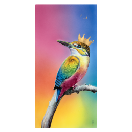 Wall painting "Kingfisher", lim. 50, 60 x 30 cm