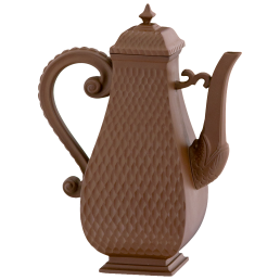 Engraved pot in Böttger Stoneware, H 16 cm