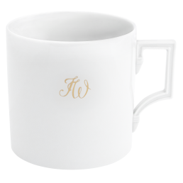 Big Mug, Monogram, 2 letters, gold, V 0,5 l