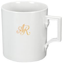 Mug, Shape "Berlin", Monogram, 2 letters, gold, V 0,25 l